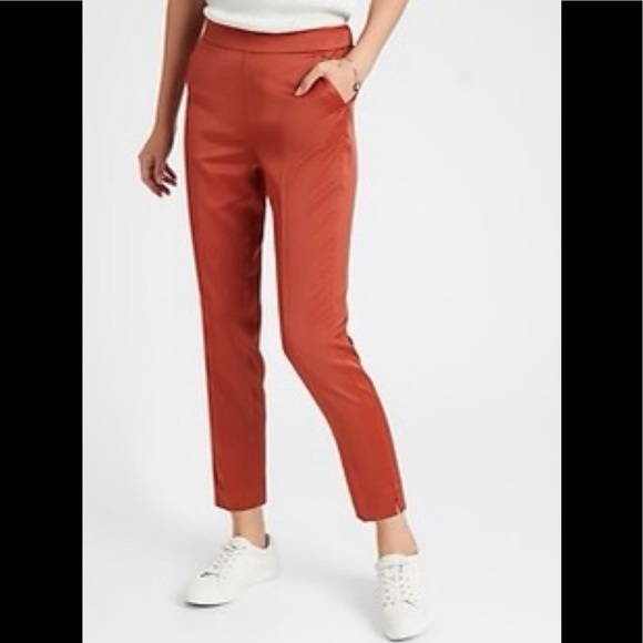 Banana Republic Pants - Banana Republic Hayden Satin Pant in Burnt Orange